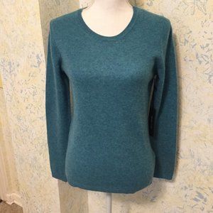 Tahari Blue 100% Cashmere Sweater  New Small